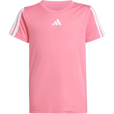 Adidas Training Essentials 3 Stripes T-shirt Met Korte Mouwen Roze 14-15 Years Meisje