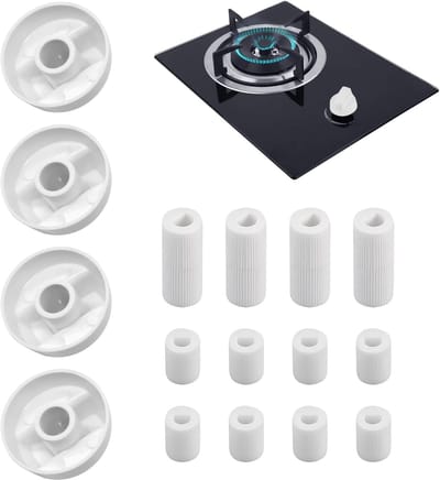 Oven Knoppen - Stook Knoppen - Keuken Reparatie - Duurzaam ABS Materiaal - Compact Ontwerp - Wit
