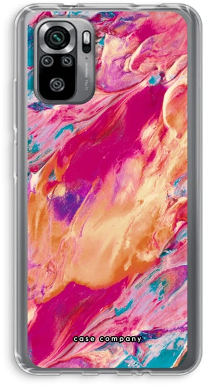 Case Company® - Hoesje geschikt voor Xiaomi Redmi Note 10S hoesje - Pastel Echoes - Soft Cover Telefoonhoesje - Bescherming aan alle Kanten en Schermrand