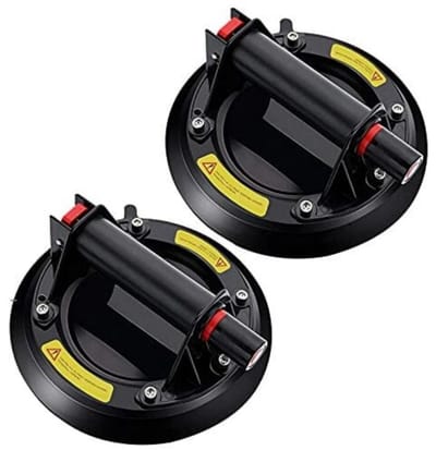 Zuignap Glasheffer Zuignap - Glazen zuignap - Tegelheffer - Planklifter - Vacuümzuignapheffer - Draagvermogen 110 kg/240 lbs - 2 stuks - 8 inch