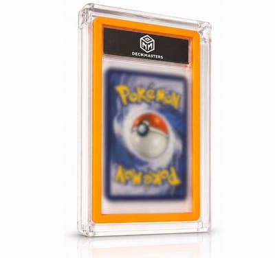 Deckmasters Acryl Display voor PSA Slab met Slab Guard – Kaarten Display – UV Beschermend – Trading Card Case – Slab – Hard Case – Oranje Slab Guard
