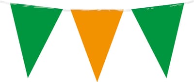 Vlaggenlijn | PE | Kleur: Groen en Oranje | Lengte: 10 meter