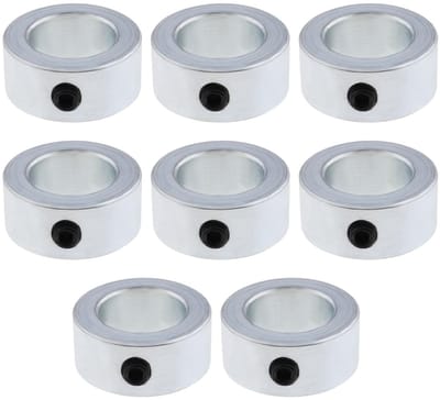 SPHProducts - Boomklemmen - Dieptestopklemmen - Verzinkt - Zilver - Positioneringsringen - Voor handwagen en vrachtwagen - 20 mm