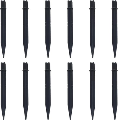 Vervangende Spikes - Grondpennen Set - Buitenverlichting Bevestigen - Duurzaam ABS Kunststof - 825 x 083 Inch - Zwart