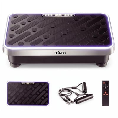 Fitneo® Premium LED Trilplaat - 99 Snelheden & 5 Trainingsprogramma's - Fitness Powerplate voor benen, afvallen & bloedsomloop - Vibration Plate limphatic - Vibratie Plaat - Voetmassage Apparaat - 200W