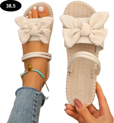 Livano Slippers Dames - Teenslippers - Flip Flops - Comfortabel - Zomer - Beige - 38.5