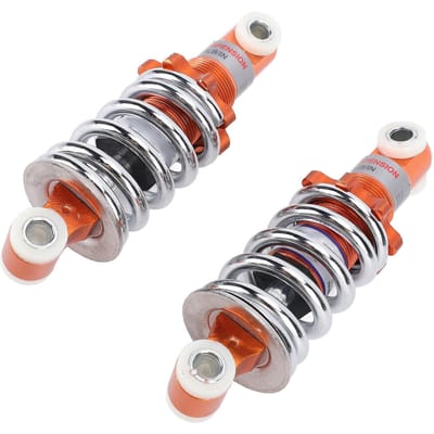 2 Pièces Amortisseur 125mm 400lbs Amortissement Réglable Ressorts en Acier Inoxydable Amortisseur pour Motos Électriques gray