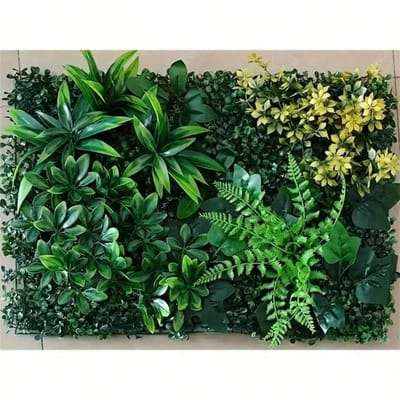 Jurrys Kunsthaag - Kunst Plantenwand - Privacy Scherm - Balkon, Tuin & Interieur - Decoratieve Wandbekleding - Groen - 60x40cm