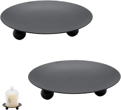 Kandelaars Set - Kaarsen Houders - Sfeer Creëren - Decoratieve Sokkel - 68 cm Diameter - Zwart