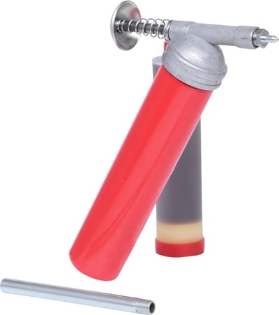 Mini vetspuit set - Vetpers 3-delig - Onderhoudswerkzaamheden - Nauwkeurige dosering - 110 gram patroon - Grijs