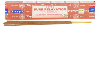 Satya Pure Relaxation Wierook set van 2 – Mindfulness Serie – Roos & Geranium – Handgerolde Masala Wierook uit India – Vegan Wierookstokjes (15g) – Ontspanning & Stressverlichting