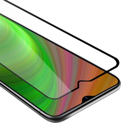 Cadorabo Screenprotector geschikt voor Samsung Galaxy M21 / M30s Volledig scherm pantserfolie Beschermfolie in TRANSPARANT met ZWART - Gehard (Tempered) display beschermglas in 9H hardheid met 3D Touch
