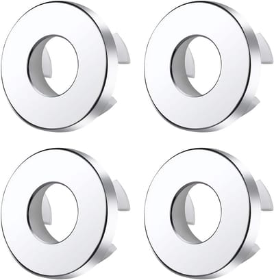 4x Universele Zilveren Overloopring voor Wastafel en Gootsteen (22-24mm)
