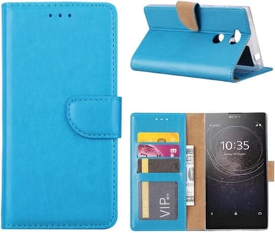 LuxeBass Hoesje geschikt voor Sony Xperia L2 - Bookcase Turquoise - portemonnee hoesje gsm hoesje - telefoonhoes - telefoonhoesjes