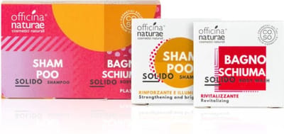 CO.SO Mini Set van 2 stuks - Shampoo en Body Bar - Bio Versterkend en glanzend Shampoobar en Revitaliserend Body wash - Ideaal voor op reis of als cadeau - Officina Naturae