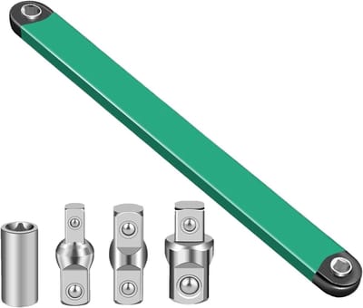 Hoekadapterknoppen Set - Verlenggereedschap Ratel - Machine Onderhoud - Flexibele Verlengstang - 39 cm Lengte - Meerkleurig