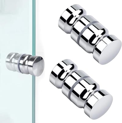Deurknop voor douche, 2 stuks, M8 x 30 mm, RVS douchehandgreep, geschikt voor glazen en schuifdeuren, duurzame en stijlvolle oplossing voor badkamerdecoratie