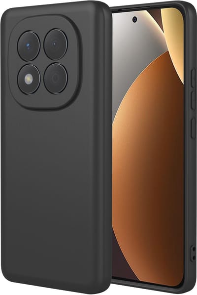 MobyDefend Hoesje - Geschikt voor Xiaomi Redmi Note 15 Pro 4G - Matte Siliconen Backcover - Zwart