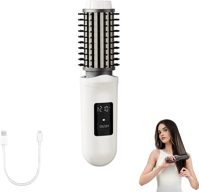 Stijltang - stijltang en krultang 2 in 1 - Met lcd-scherm - 3 temperatuurniveaus instelbaar - Batterijgevoed - 30 seconden snelle opwarming - Automatische uitschakeling - Inclusief oplaadkabel - Draadloze krultang