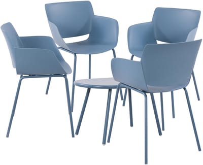 CLP Velvena Tuinset - Set bestaande uit Velva tafel en Alpena stoelen - weerbestendig - UV-bestendig - blauw 4 stoelen