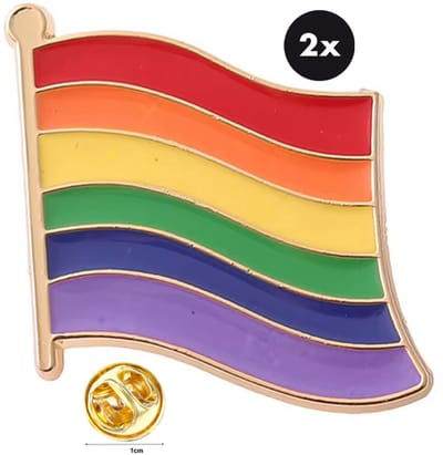 Actie4you® - Pride Broche - Regenboog - LGBTQ+ - Vlaggetje - Pin Speld - 2 Stuks