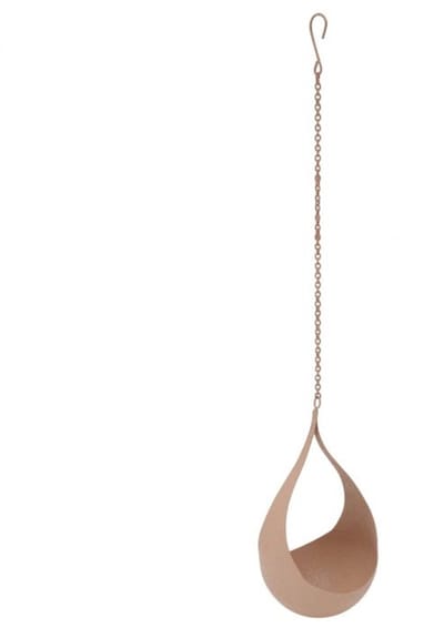 Hangende deco drup - waxinelichthouder - plantenhanger - taupe