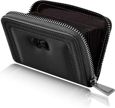 Minimalistische Creditcardhouder Dames met Strik - Compact Kaarthoesje voor Pasjes en Muntgeld