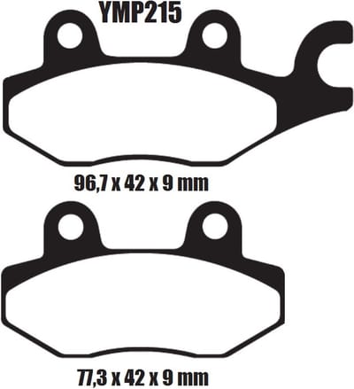 Motor remblokken rechter voorzijde Triumph Trident 750 1992 - 1998 YMP215 remblok rem rechts voor