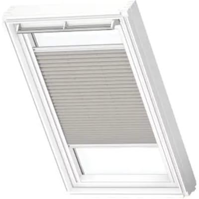 Velux Manueel Lichtdoorlatend Plisségordijn White Line Fhl Ck04 1284swl Grijs