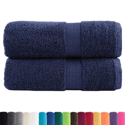 vidaXL - Gastendoekjes - SOLUND - 2 - st - 600 - g/m² - 30x50 - cm - marineblauw