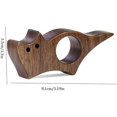 Ergonomische Houten Duimboekenlegger Eenhands Leeshulp & Pagina Houder, Comfortabele Grip voor Eenvoudige Boekenliefhebbers brown