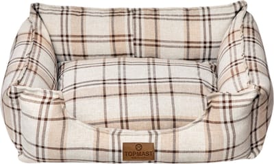 Topmast Hondenmand Iselle - Luxe Uitvoering - Tartan Beige - 70 x 60 x 23 cm - Medium