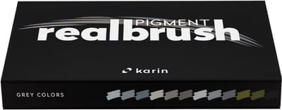 Karin Realbrush Pigment Set Grey Colors Collection 12 kleuren