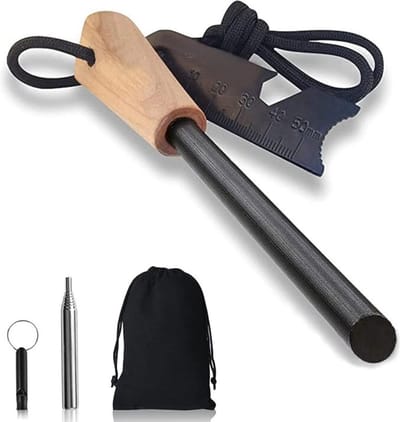 Lexium Vuurstarter - Vuursteen - Firesteel - Magnesium stick - Firestarter - Survival spullen - Vonkstaaf