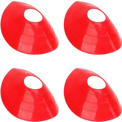 20 Stuks Voetbal Schijf Kegel Behendigheidstraining Sport Kegel voor Voetbal Basketbal Oefeningen Veldmarkeringen red