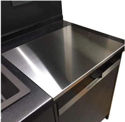 Werkblad Beschermer - Snijmat Keuken - Koken en Bakken - Roestvrij Staal - 57x70 cm - Zilver