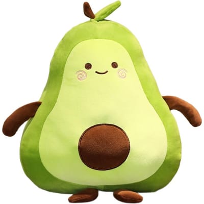 40~90Cm Groen Zacht Avocado Pluche Kussen Gevuld Menselijke Vorm Fruit Kussen Lachend Gezicht Blij Pluche Decor Cadeau 40cm yellow