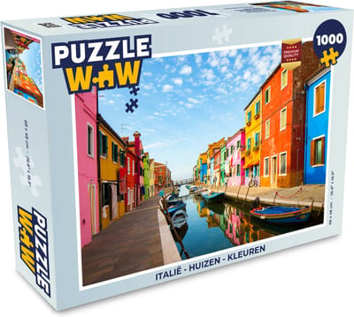 Puzzel Italië - Huizen - Kleuren - Legpuzzel - Puzzel 1000 stukjes volwassenen