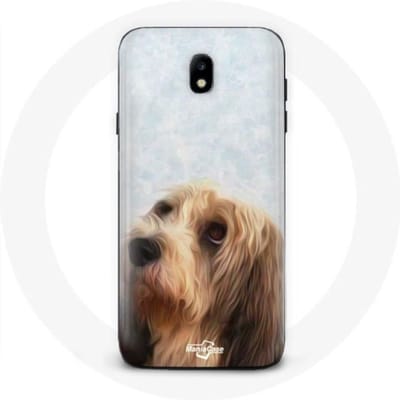 Coque - MANIACASE - Samsung Galaxy J3 2017 - Souple - Noir - Petit basset griffon vendéen