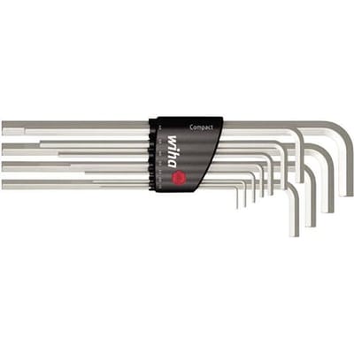 Wiha Stiftsleutelset in Compact houder zeskant 12-delig hoogglans vernikkeld - 36451