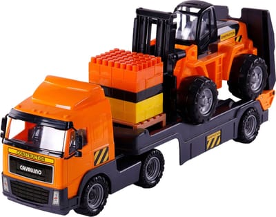 Cavallino Toys Cavallino Truck with Trailer and Forklift Scale 1:16