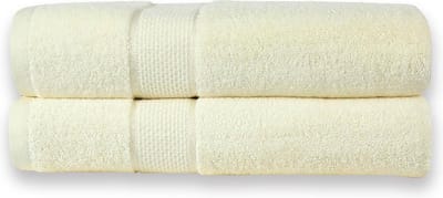 Homéé badlaken Ruche crème 70x140 cm gekamde katoen 550g. m² 2 stuks