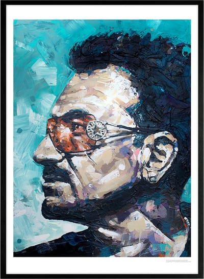 Bono U2 print 51x71 cm *ingelijst & gesigneerd