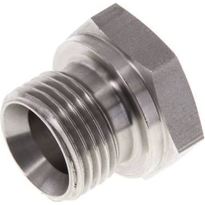 Plug G1/2'' RVS met Externe Hex 60° conus 300bar (4215.0psi) Hydrauliek