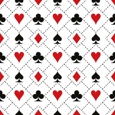Ambiente Tafel diner servetten - Las Vegas Casino Kaarten - 20x stuks - 33 x 33 cm
