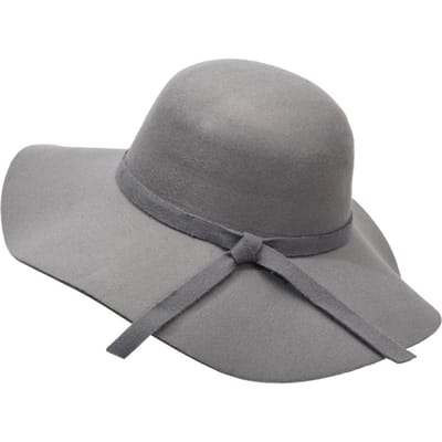 Chapeau seau style vintage Design pliable Large bord Chapeaux fedora souples Matériau feutre Protection solaire Chapeaux melon en feutre gray