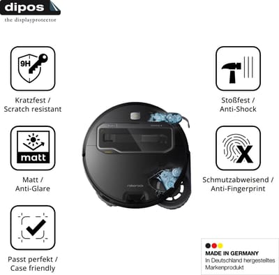 dipos – 2x Matte Pantserfolie geschikt voor Roborock Saros Z70 | 9H Screenprotector