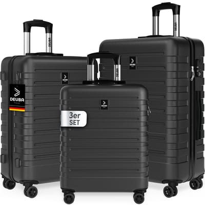 Hardschalenkoffer New York set 3-delig Zwart 360° wielen ABS