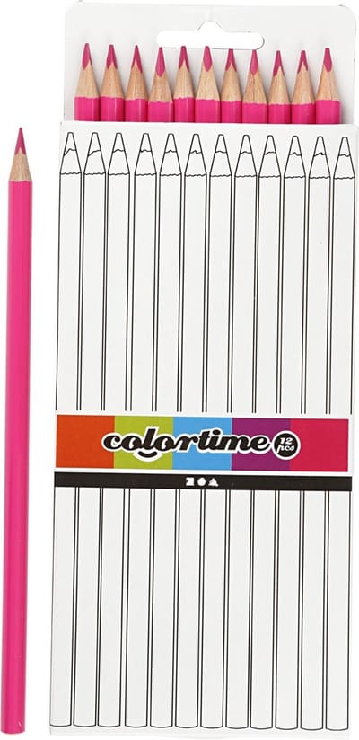 Creativ Company Colortime colouring pencils - Pink 12pcs.