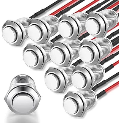 Waterdichte Drukknop 12mm Momentary Schakelaar voor Professioneel Gebruik - 10 Stuks